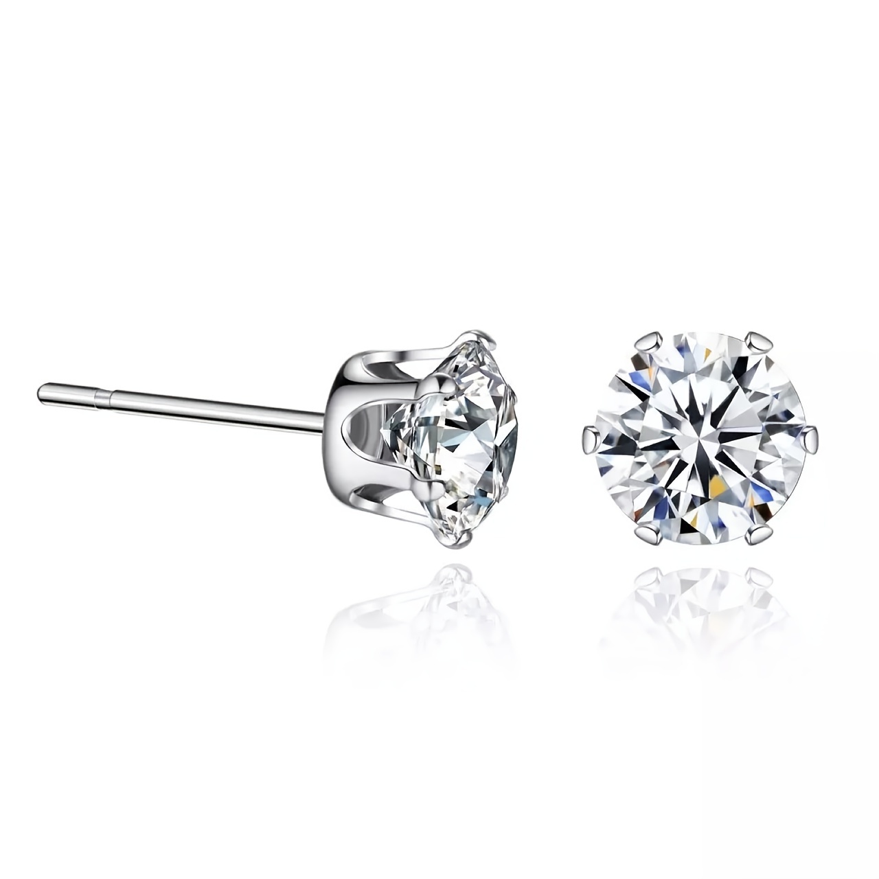 Men's Crystal Stud Earrings Set